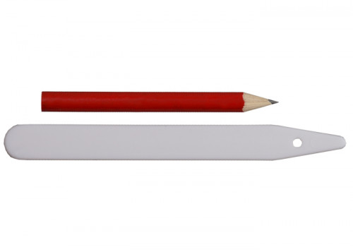 Набор меток-ориентиров GRINDA для засеянных грядок: 25 ярлыков (тип - "полоска") + карандаш, 125 мм / 8-422367-H26